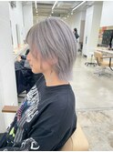 ハイトーンシルバーカラー/ウルフレイヤー/ケアブリーチ/名古屋