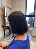 うる艶切りっぱなしボブ 髪質改善ケアTr 