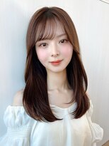 アフロート ディル(AFLOAT D'L) 20代シースルーぱっつん前髪で結んでかわいいフェイスレイヤー