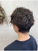 無造作ショートレイヤー刈り上げツーブロックマッシュ