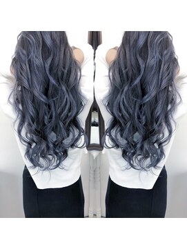 グラスペディア(graspedia) パーマロング/ブルーブラック/ロングスタイル/外国人風パーマ