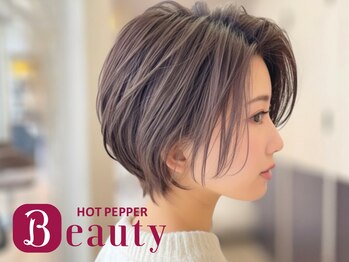 心斎橋ジエクト 白髪ぼかしハイライト/脱白髪染め/ショート/ショートカット/前髪