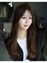 レノラ 本町(LENORA) 美髪ミディアムレイヤーカットデジタルパーマチェリーブラウン