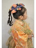 七五三ヘアアレンジ編みおろし♪