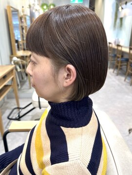 グラッシー センター北店(GLASSI) ミニボブ★インナーカラー★ミルクティベージュ★イメチェン