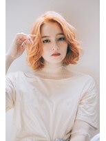 クロワ(croix) 外国人風ルーズウェーブ/コーラルベージュ/フレンチガーリー