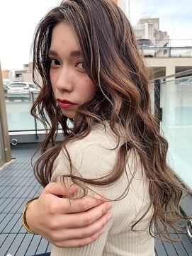 リグフクオカ(L.I.G fukuoka) 【L.I.G fukuoka】大人小顔フォギーベージュ×デザインカラー