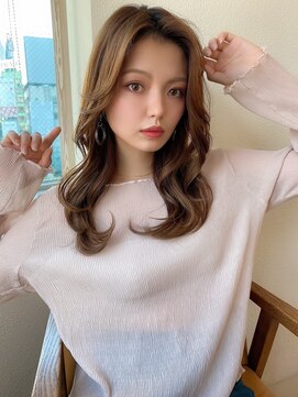 アフロート ディル(AFLOAT D'L) みきな韓国ヘアミディアム小顔シースルーバングオルチャン髪型