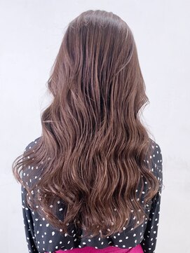 アルバム 銀座(ALBUM GINZA) ラベンダーアッシュ_マロンベージュかきあげロング_ba335701