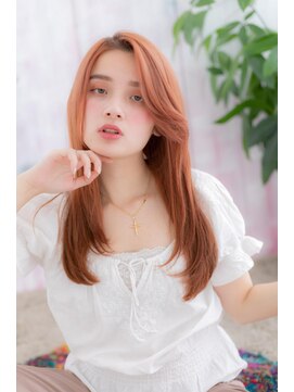 ミック 日暮里店(miq) 外国人風カシスブラウンアシンメトリー無造作ロングc1