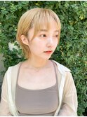 イメチェン/外ハネボブ/ワイドバング/ブルーブラック/美髪