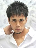 刈り上げツーブロック束感ショートダウンバング