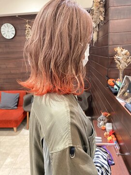 ジャム(Jam) 切りっぱなしボブ×裾オレンジで可愛く★中村大輔