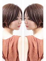 ピエス201(piece201)&nbsp;ふんわりキュートに♪大人の前下がりショート×ショコラブラウン