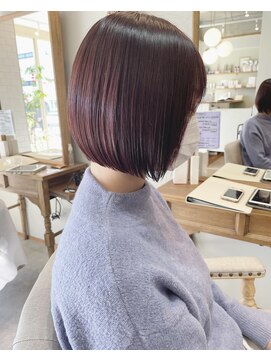 アンリー(Anree) 大人可愛い20代30代40代50代◎ラベンダー×ぱつっとボブ