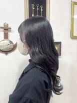 ランプ ヘアー(lamp hair) 韓国風レイヤー×ブリーチなしブルーブラック/lamp 清水