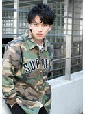 『力石サトシ』束感ショートツーブロックマッシュアップバング