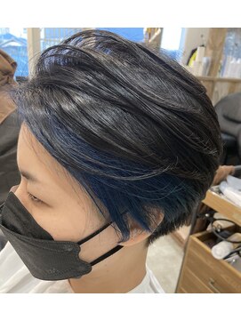 エン(en) インナーカラー×ブルー