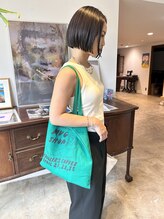 ヘアーアイストゥーレ(HAIR ICI TRE) ぷつっとボブ　顎ラインボブ　オリーブカラー　担当渡邉桜桃