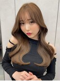 大人可愛いガーリーチョコレートアッシュ韓国ハイレイヤーカット