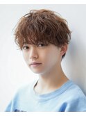 ツーブロック束感流行波巻きスパイラルマッシュ