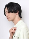 メンズボブウルフメンズミディアムレイヤーカットメンズウルフ