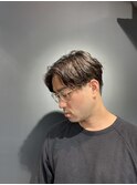 ナチュラルパーマセンターパート