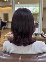 トータルビューティーサロン プリエ(prier) 外はねボブの暖色カラー
