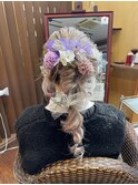 フラワーガーリー編み下ろし