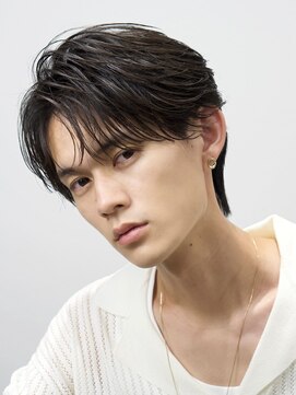 オーシャントーキョーオーバー 渋谷(OCEAN TOKYO OVER) マッシュセンターパートツーブロックフェザーパーマニュアンス