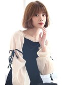 韓国　内巻きボブ　後毛　韓国女優　テラコッタ　20代　30代