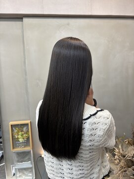 ファビ 渋谷(Fab) くびれヘア/暗めカラー/アプリコットオレンジ/縮毛矯正