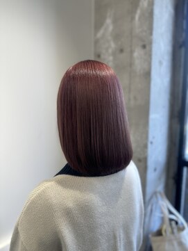 ネウィ 京都四条烏丸(newi) チェリーピンク×ボブ×髪質改善TR