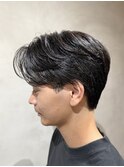メンズセンターパート/ニュアンスパーマ