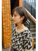 まわりと差がつく小顔ショート×マロンベージュ