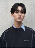 韓国シースルーコンマヘアマッシュダウンパーマフェザーショート