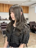 髪質改善カラー/抜け感ヘルシーオリーブグレージュ