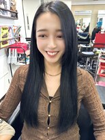 ルーツアイリー 心斎橋(ROOTS IRIE)&nbsp;10代20代30代シールエクステ長さ出し黒髪ロングストレート透明感