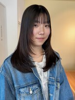 ロジェ(loje)&nbsp;20代30代40代 小顔ハッシュカット/シースルーバング/黒髪