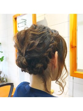 リラ ヘア サロン(rela hair salon) ヘアアレンジ♪　くるりんぱ×波巻き×裏編み