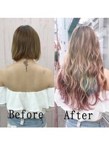 エクステ専門店あるじゃんすー 小倉店&nbsp;セピアベージュ×ピンク#エクステ#ロングヘア#エクステ#小倉