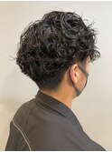 マッシュ×ツーブロック×パーマ