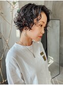 ボブパーマくるくるパーマゆるいパーマ切りっぱなし