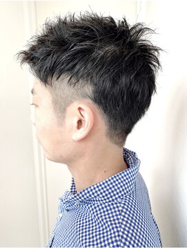 ステア ケース(stair case) メンズ ツーブロック トップポイントパーマ 優しい印象のパーマ