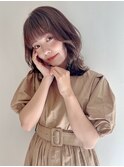 小顔なひし形ロブ♪顔周りレイヤーで韓国風にお仕上げ_20代/30代
