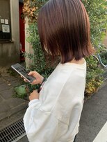 ブラン 阪急伊丹駅前店(Blanc.)&nbsp;バーガンディーブラウン　切りっぱなし　ロブ