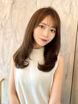 ルームバイシー 新宿(Loom. by Sea)&nbsp;韓国風前髪/シルキーベージュ/グレージュカラー/斜めバング