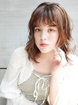 レクタ(RECTA)&nbsp;ミディアム黒髪グレーベージュレイヤーロング前髪パーマボブ4