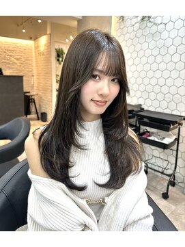 ヴィオットバイサロン(Viot by Salon) 前髪あり髪質改善姫カットセミディカールシアーカラー縮毛矯正