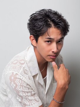 ホワイト(WHITE) フェザーショート/フェザーパーマ/メンズパーマ